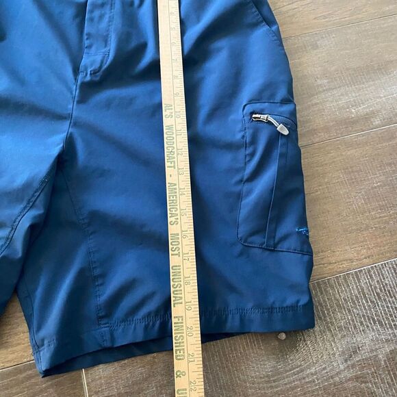 Reel Life Shorts Men's XL Blue Mesh Lined Elastic Waist Snap Surfing Swim Trunks - Picture 13 of 14